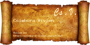 Csimbora Vivien névjegykártya