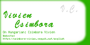 vivien csimbora business card